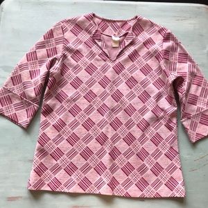 Vintage 1970s patterned tunic top
